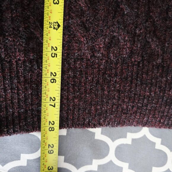 Spier & Mackay Sweater Vest Mens 2XL Burgundy Wool Cable V Neck Button Front - Picture 11 of 12